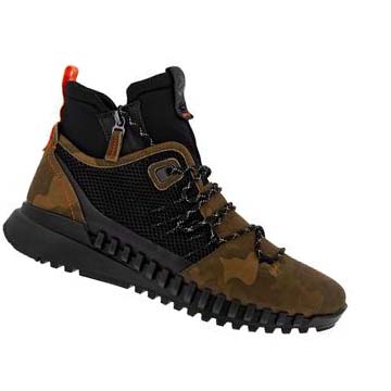 Baskets Ecco Zipflex Hi-top Homme Marron Noir | FR 671KOR